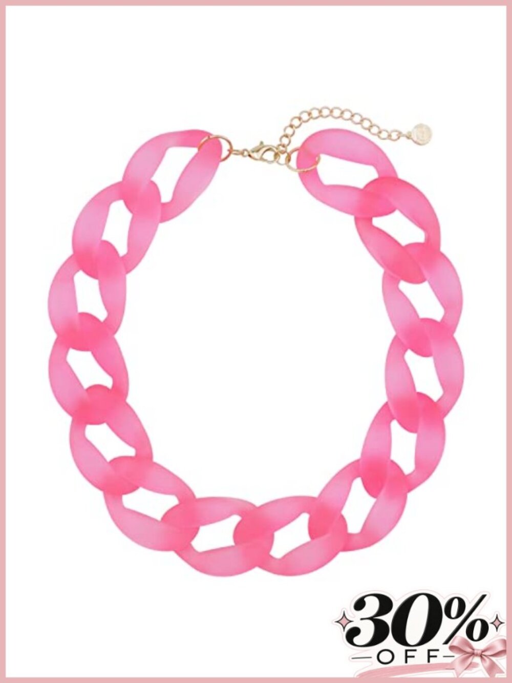 Chunky Acrylic Cuban Link Choker Necklace Statement Jewelry for Women